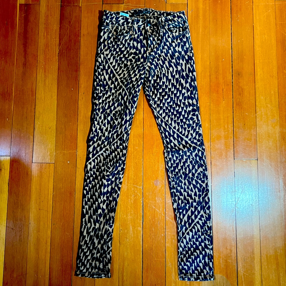 Joe Jean Wild Snake Print Skinny Jean -sz 25